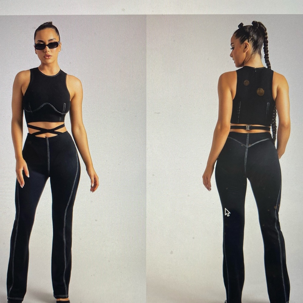 MESHKI BLACK CALI PANT AND BLACK MARLEY TOP